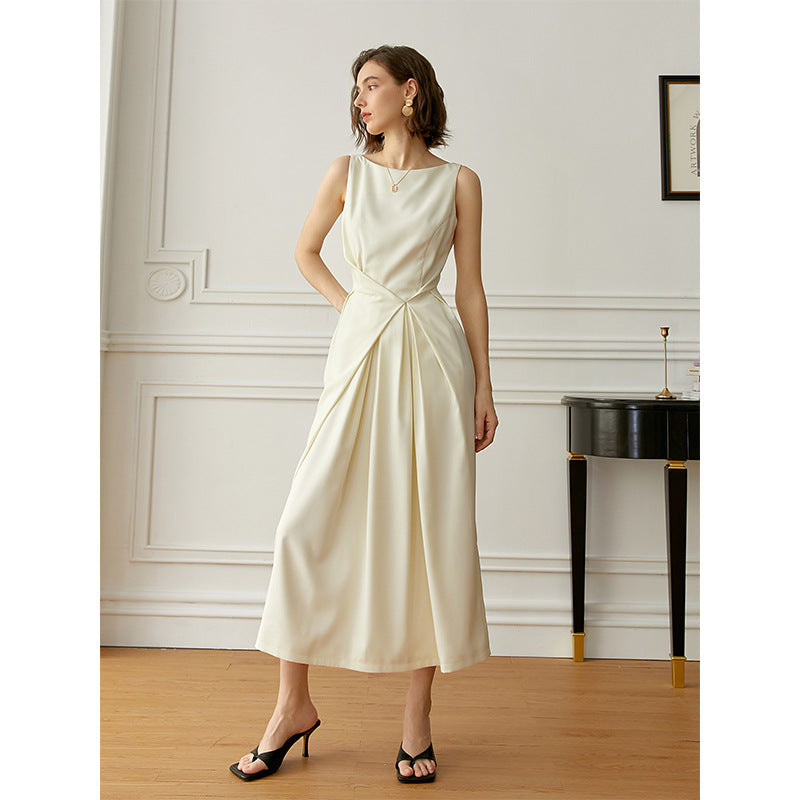 Adele Drapeli Kolsuz Maxi Elbise