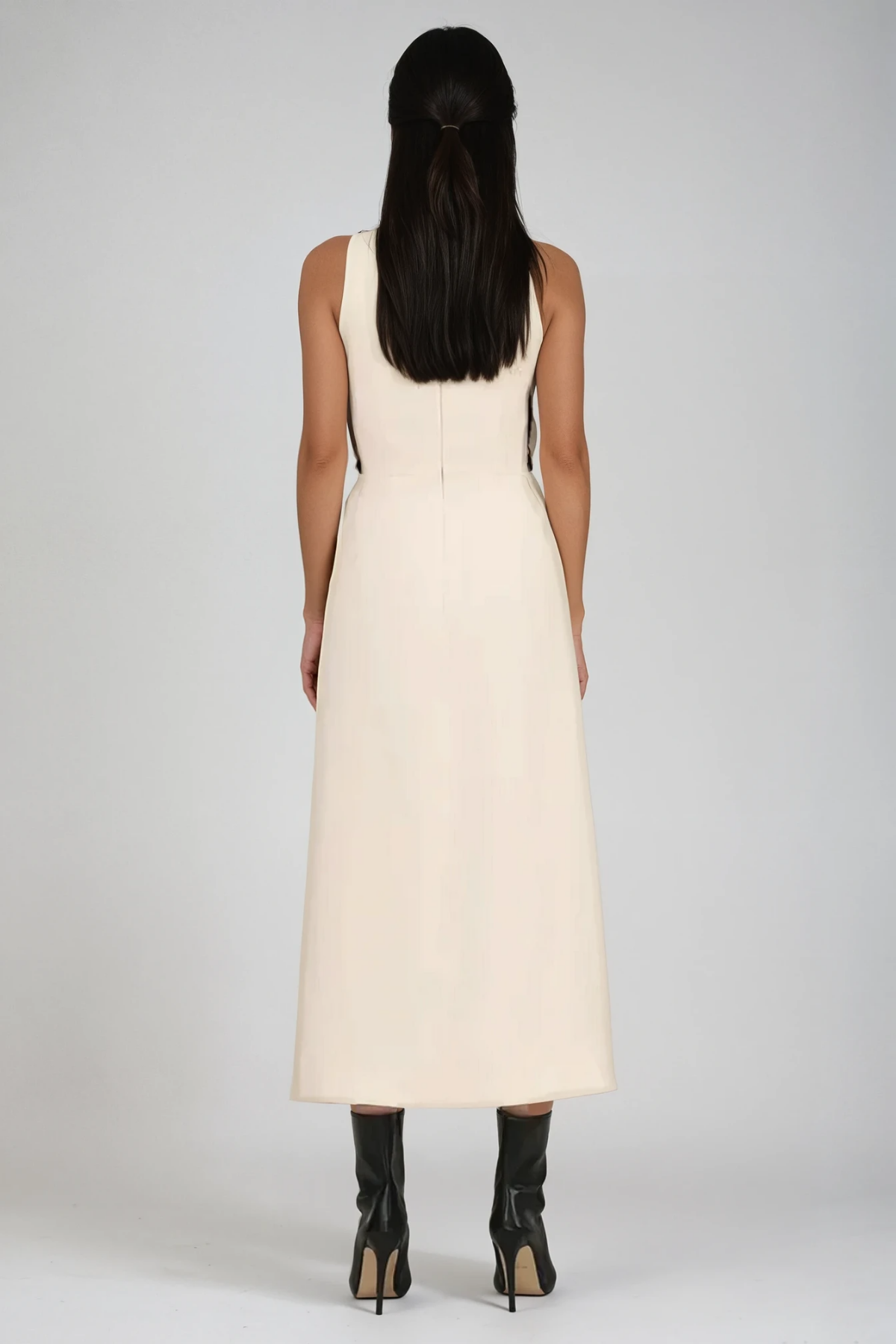 Annica Cutout İşlemeli Kolsuz Maksi Elbise