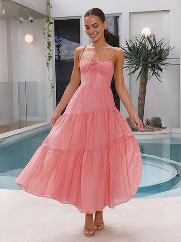 Smocking Maxi Elbise