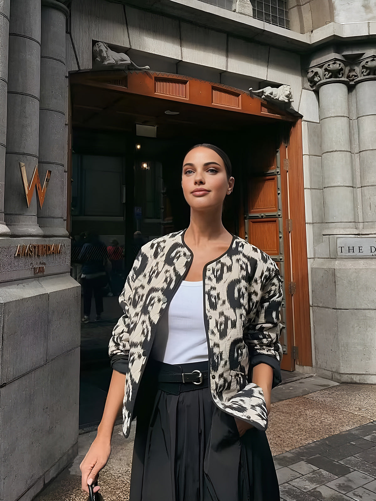 Bohemia Yuvarlak Yaka Kapitone Ceket