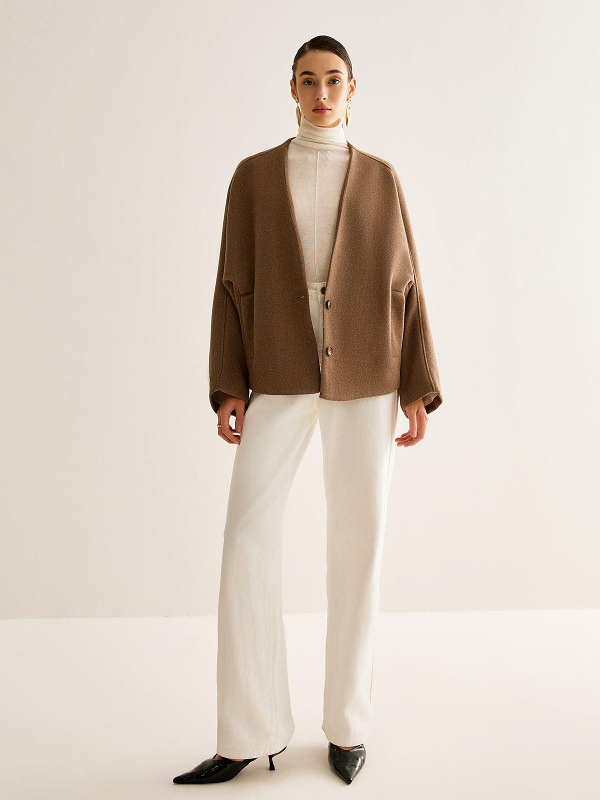 Mocha Essence Wool Ceket