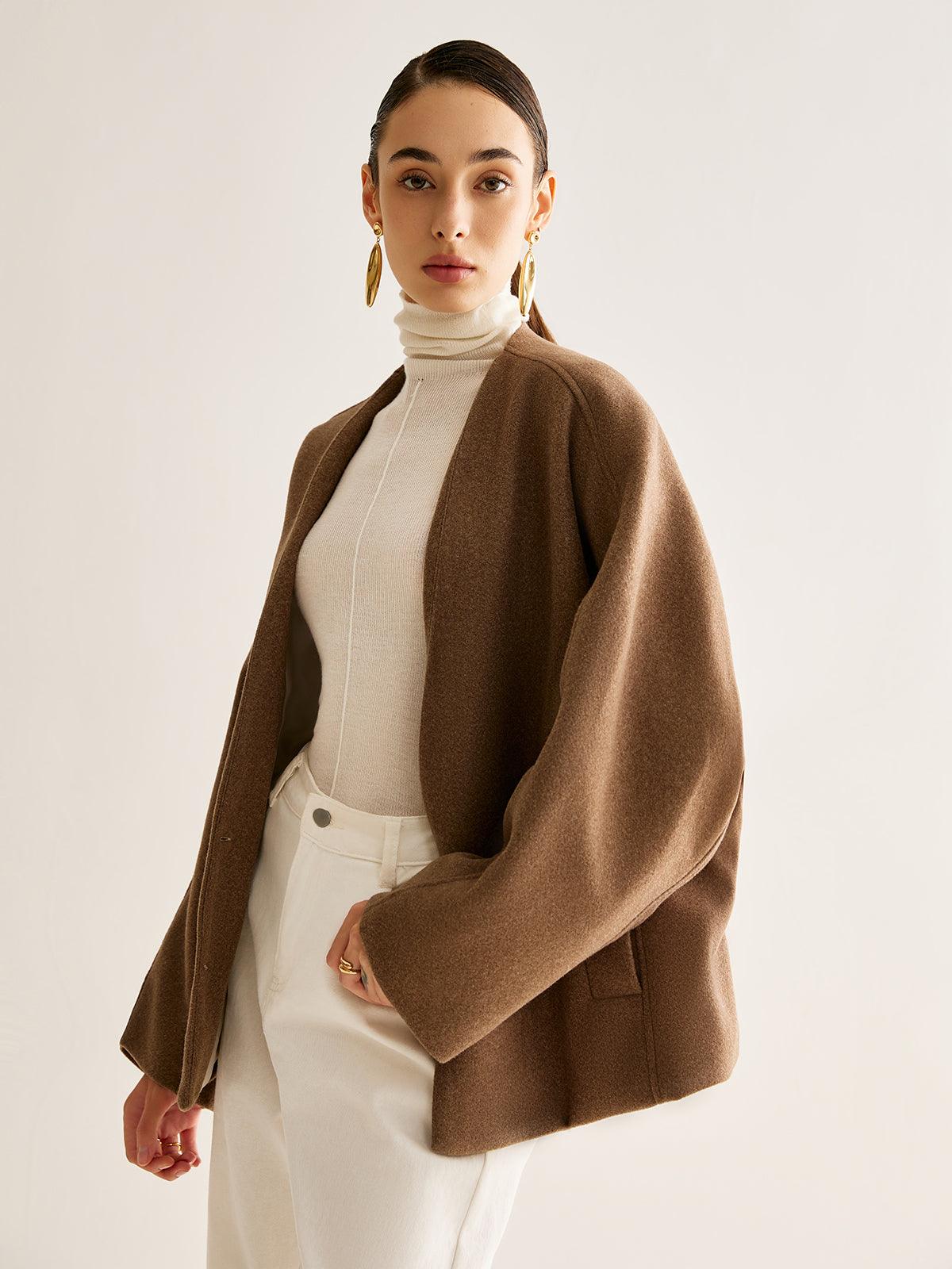 Mocha Essence Wool Ceket