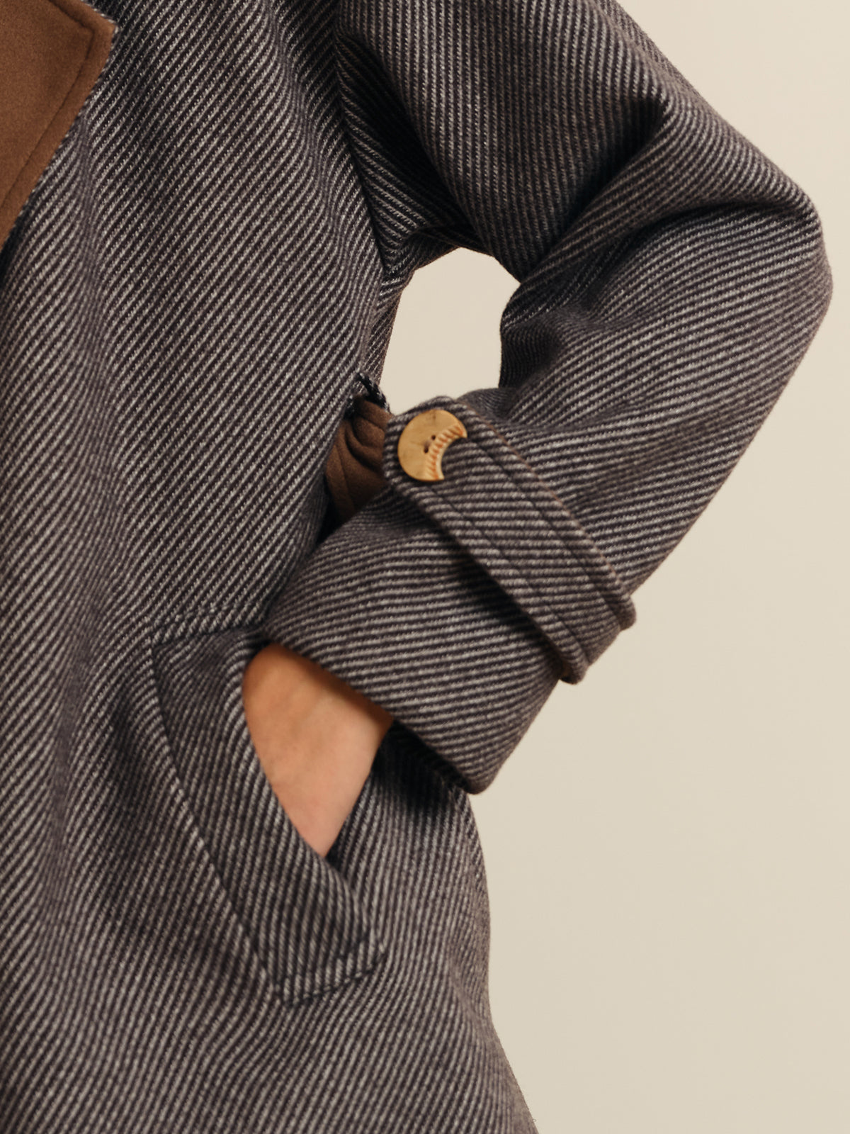 Liesel Kontrast Yaka Kemerli Palto