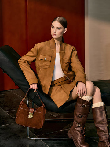 Sylvie Süet Fermuarlı Ceket