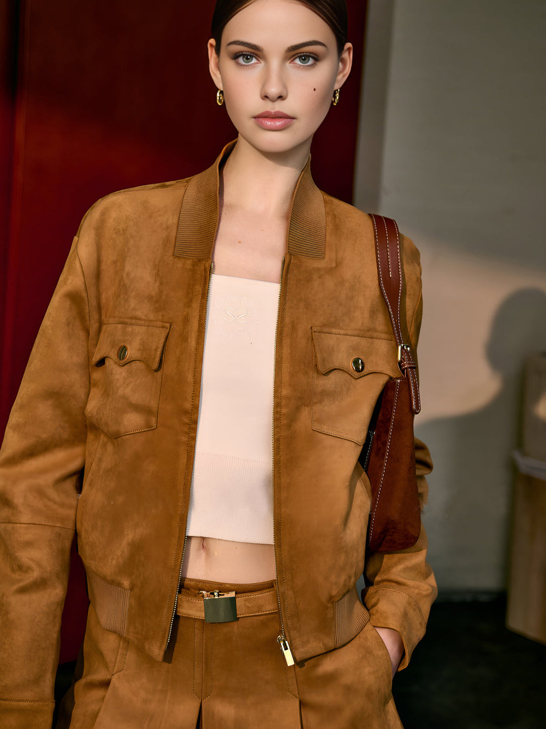 Sylvie Süet Fermuarlı Ceket