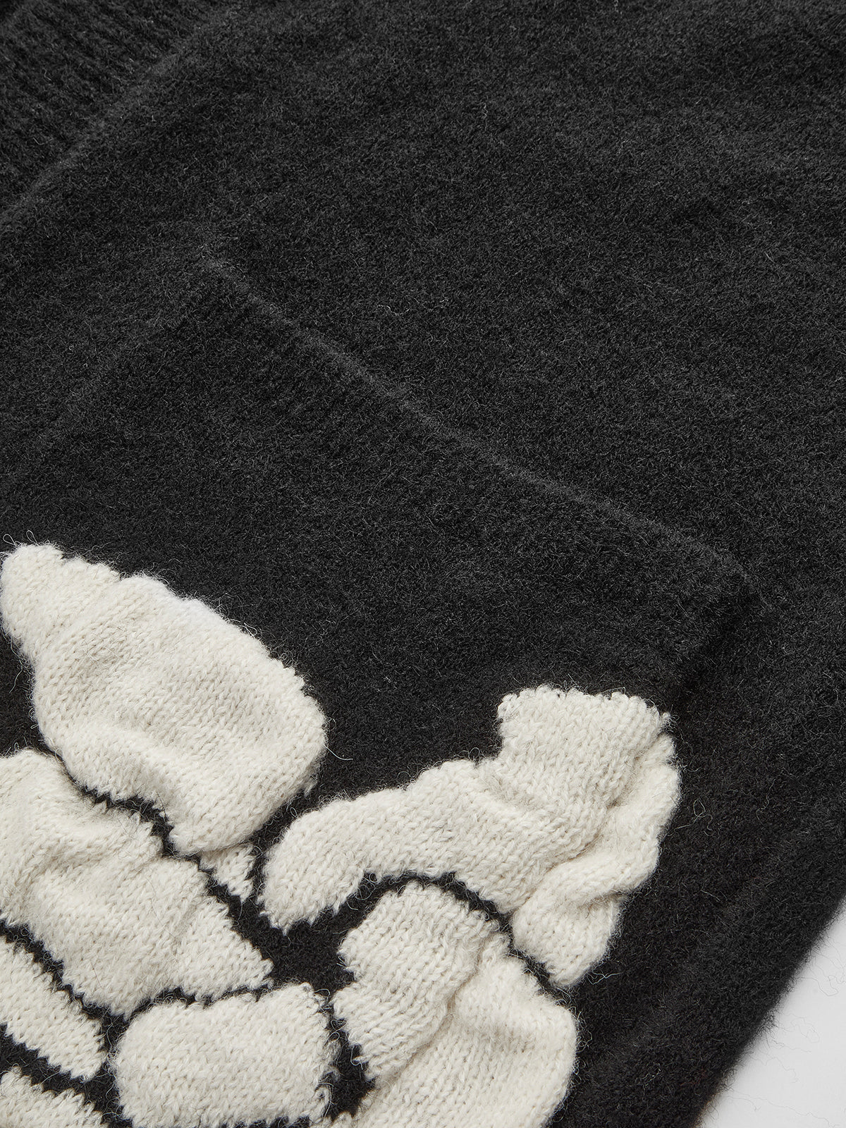 Phaedra Yün Karışımlı Örgü-Çiçekli Hırka