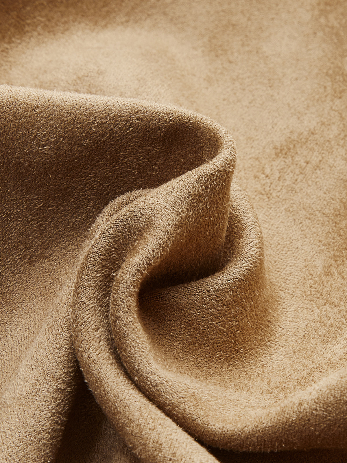 Süet Yumuşak Düğmeli Yaka Ceket