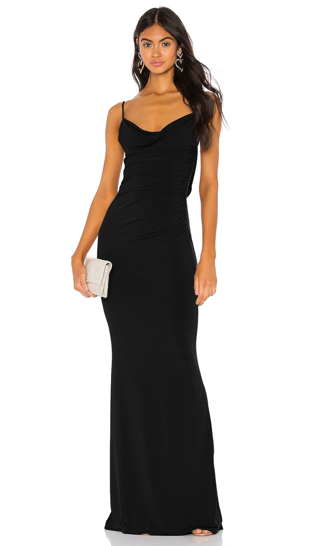 Seksi Sırt Dekolteli Maksi Elbise