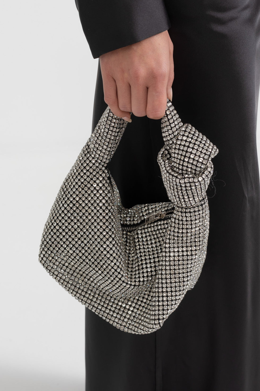 Görkemli Metalik Tote Çanta - Gümüş