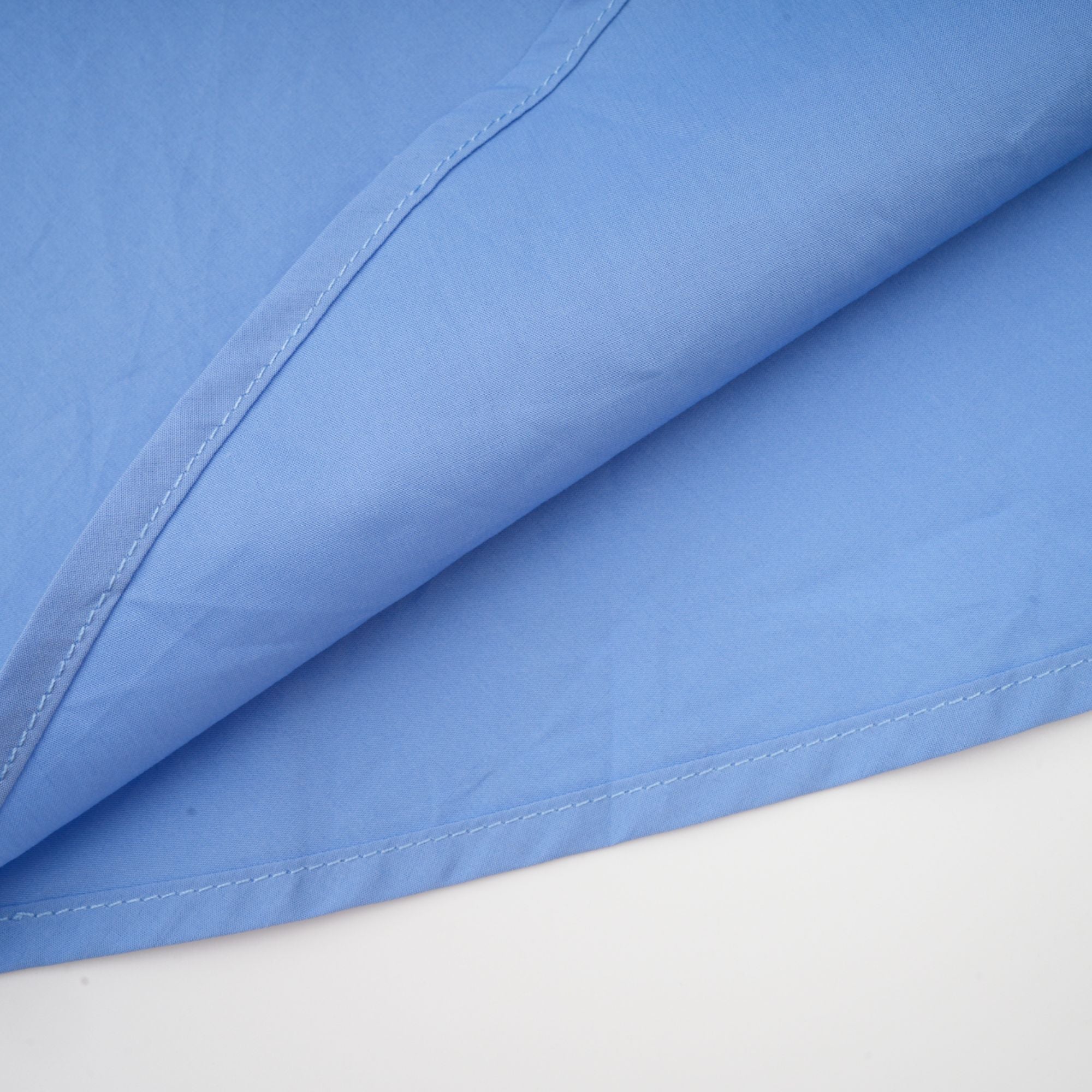 Emma Yaprak Detaylı Büzgü İpli Mavi Maxi Elbise