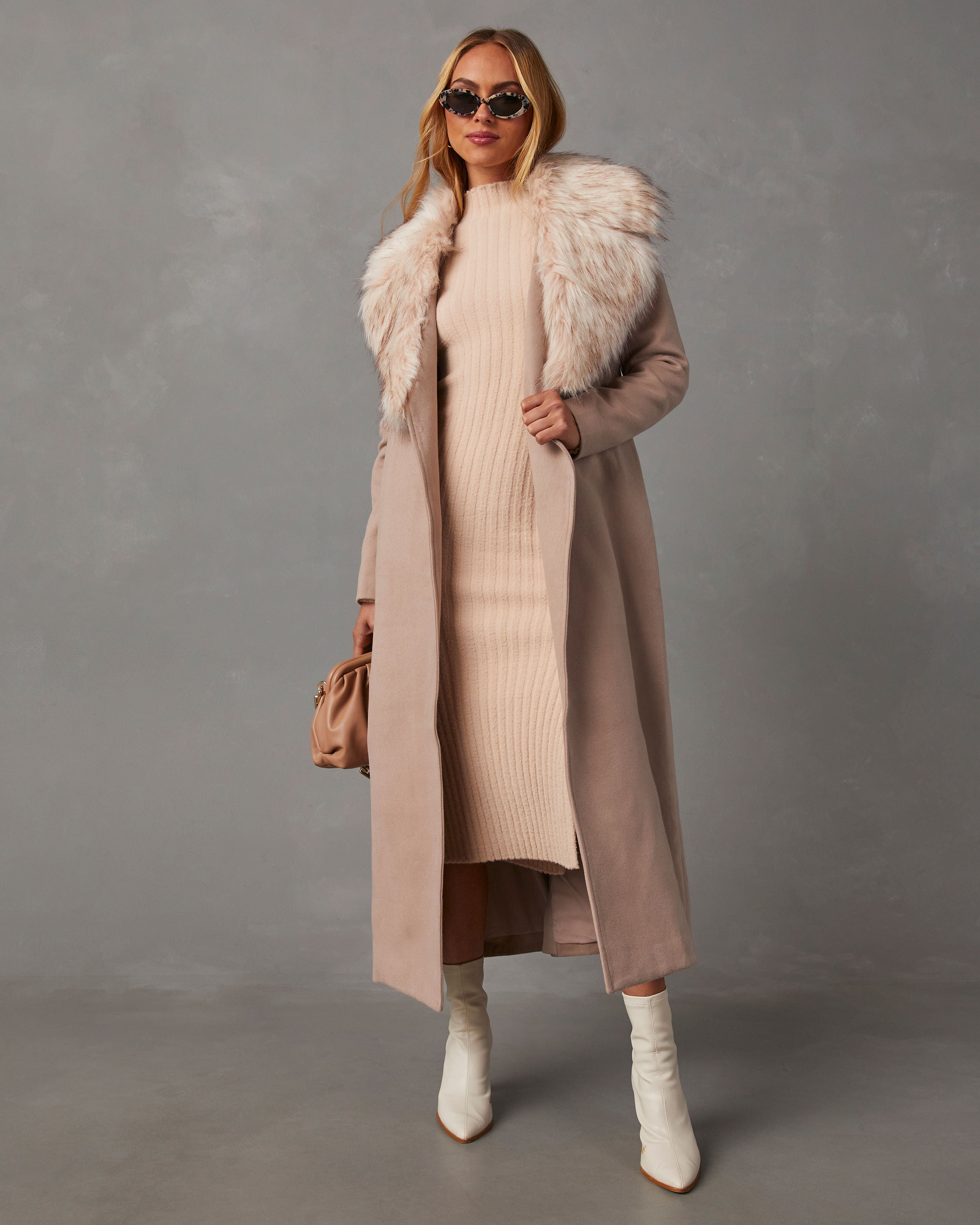 Lidia Nervürlü Midi Örme Elbise