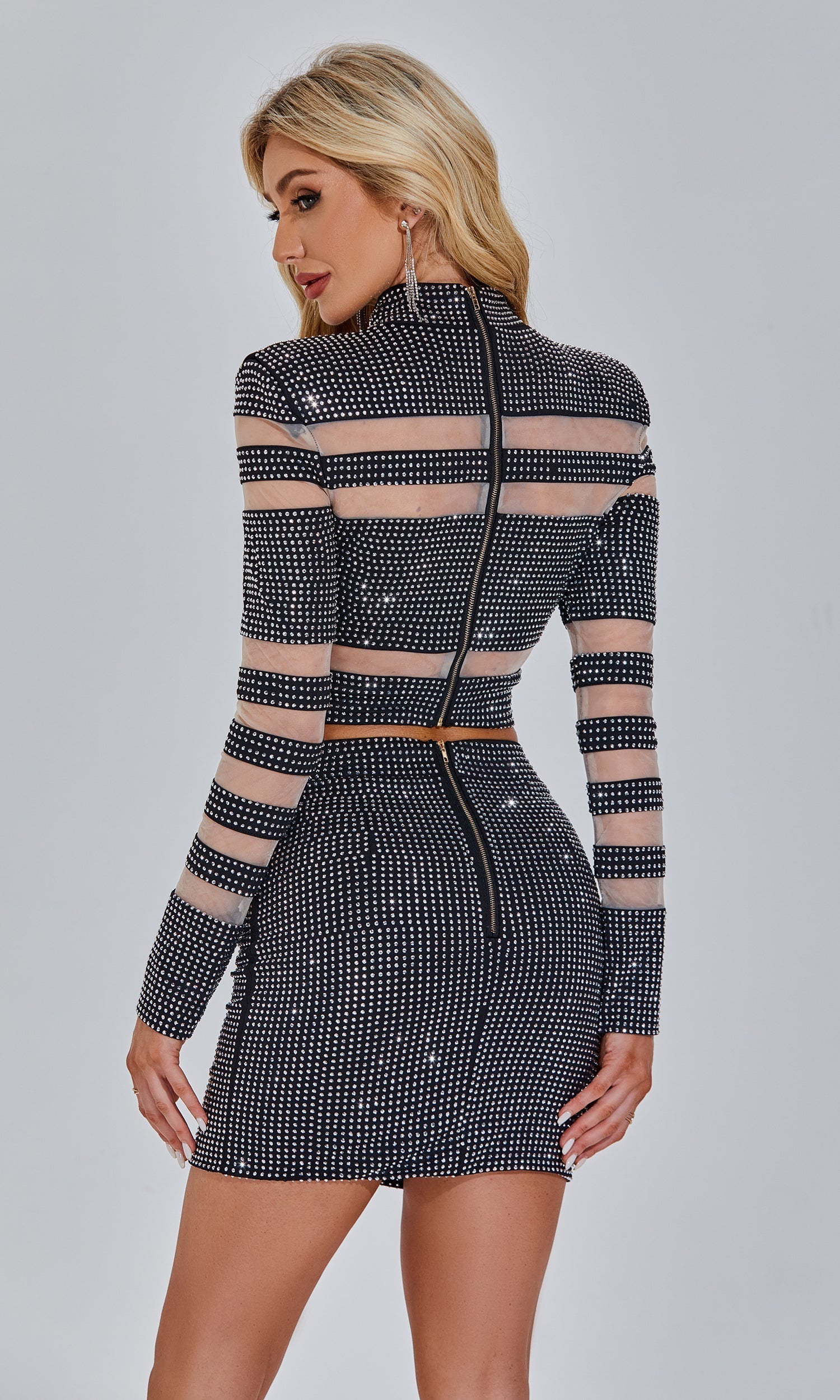 Blaire Gri Uzun Kol İkili Mini Takım