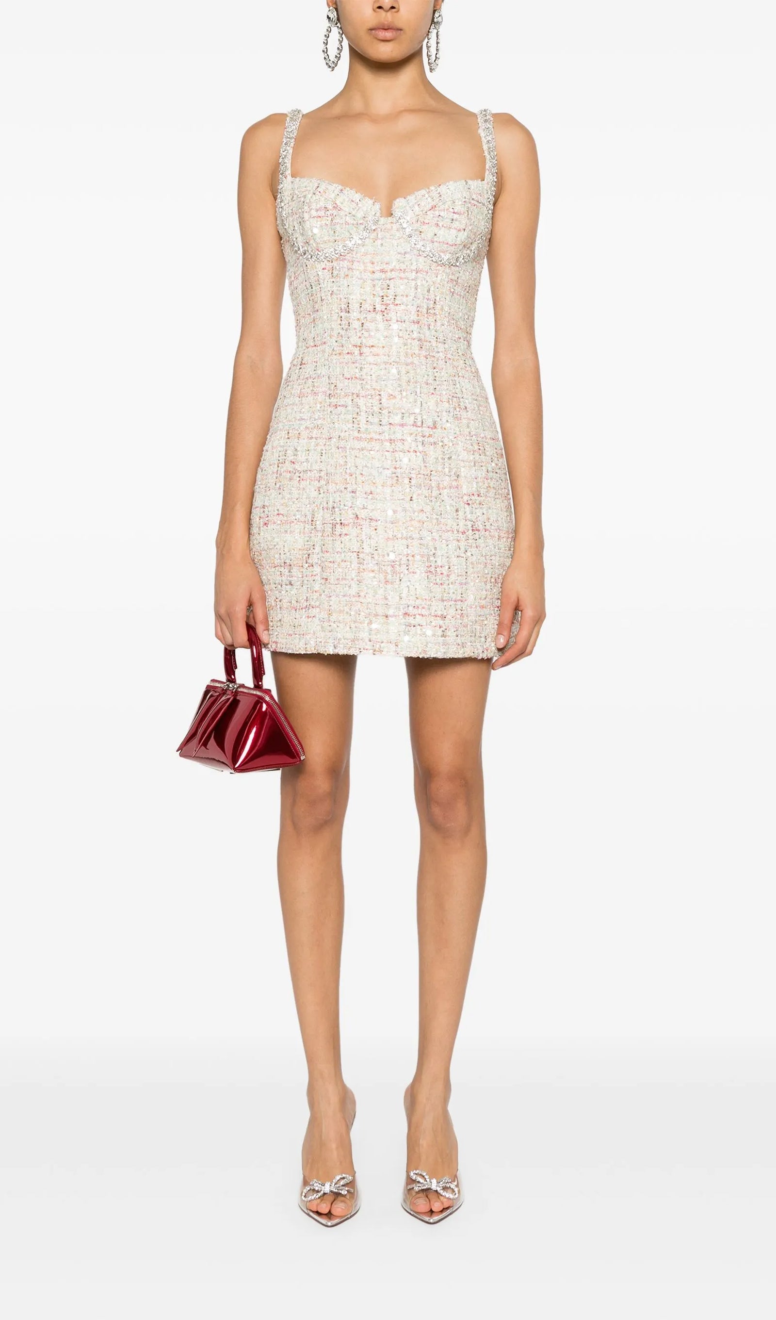 İşlemeli Buklet Mini Elbise