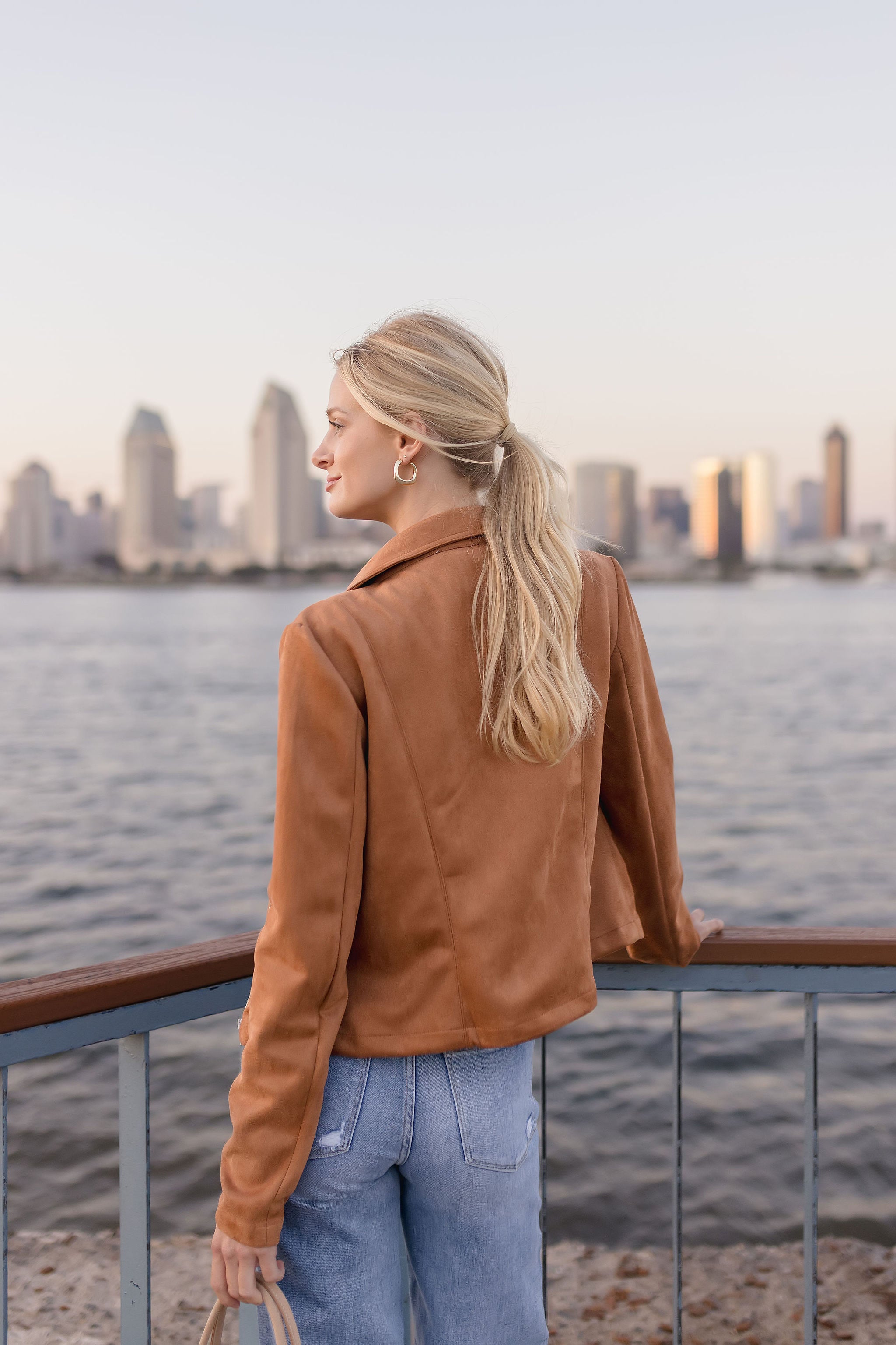 Vegan Süet Moto Ceket