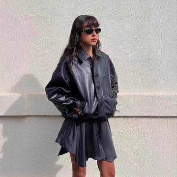 Althea Oversize Deri Ceket