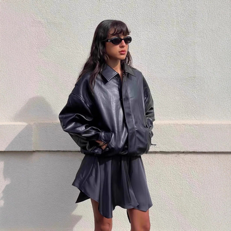 Althea Oversize Deri Ceket