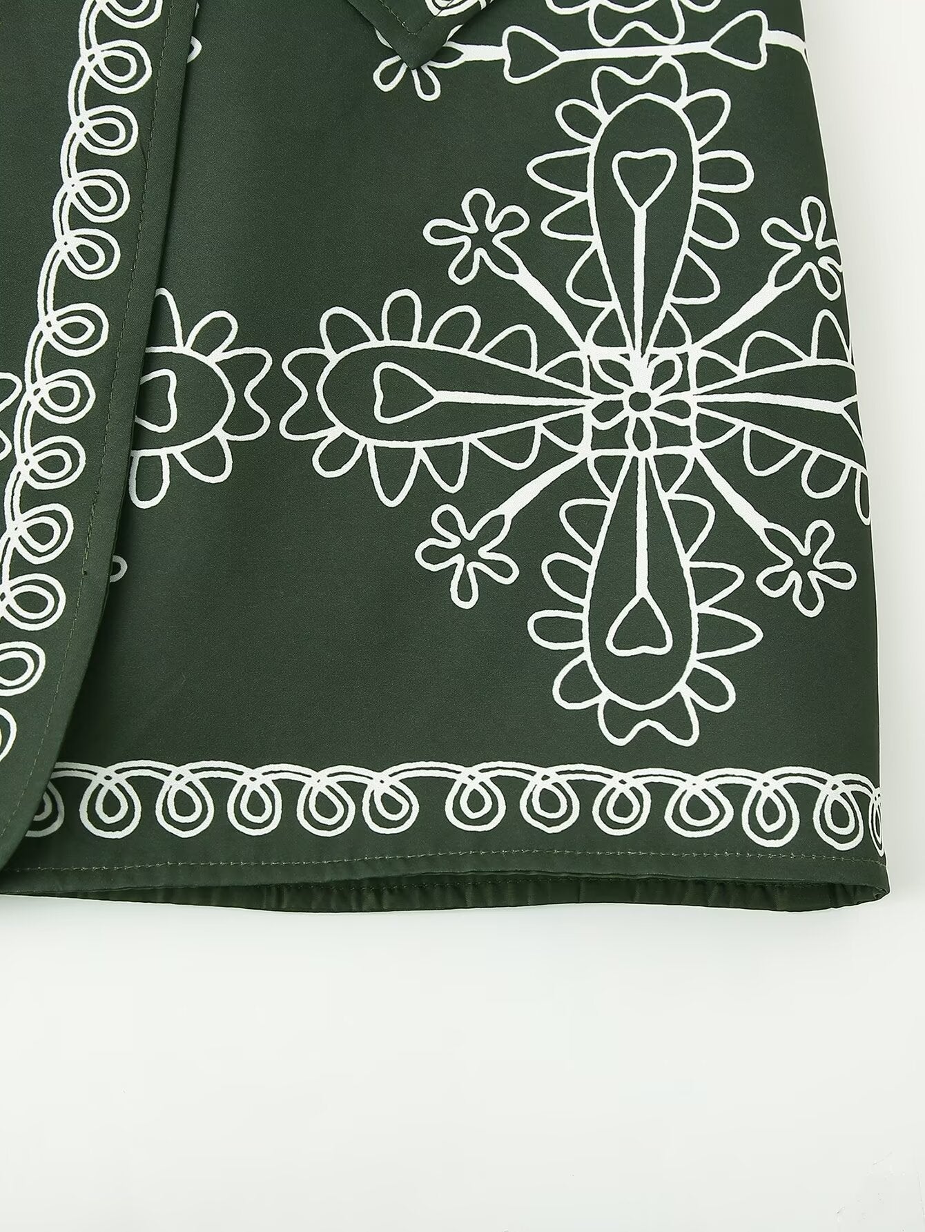 Soyut Baskılı Ceket Mini Etek Takım