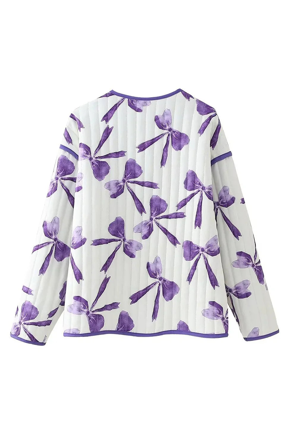 Fiyonklu Desenli Kapitone Ceket