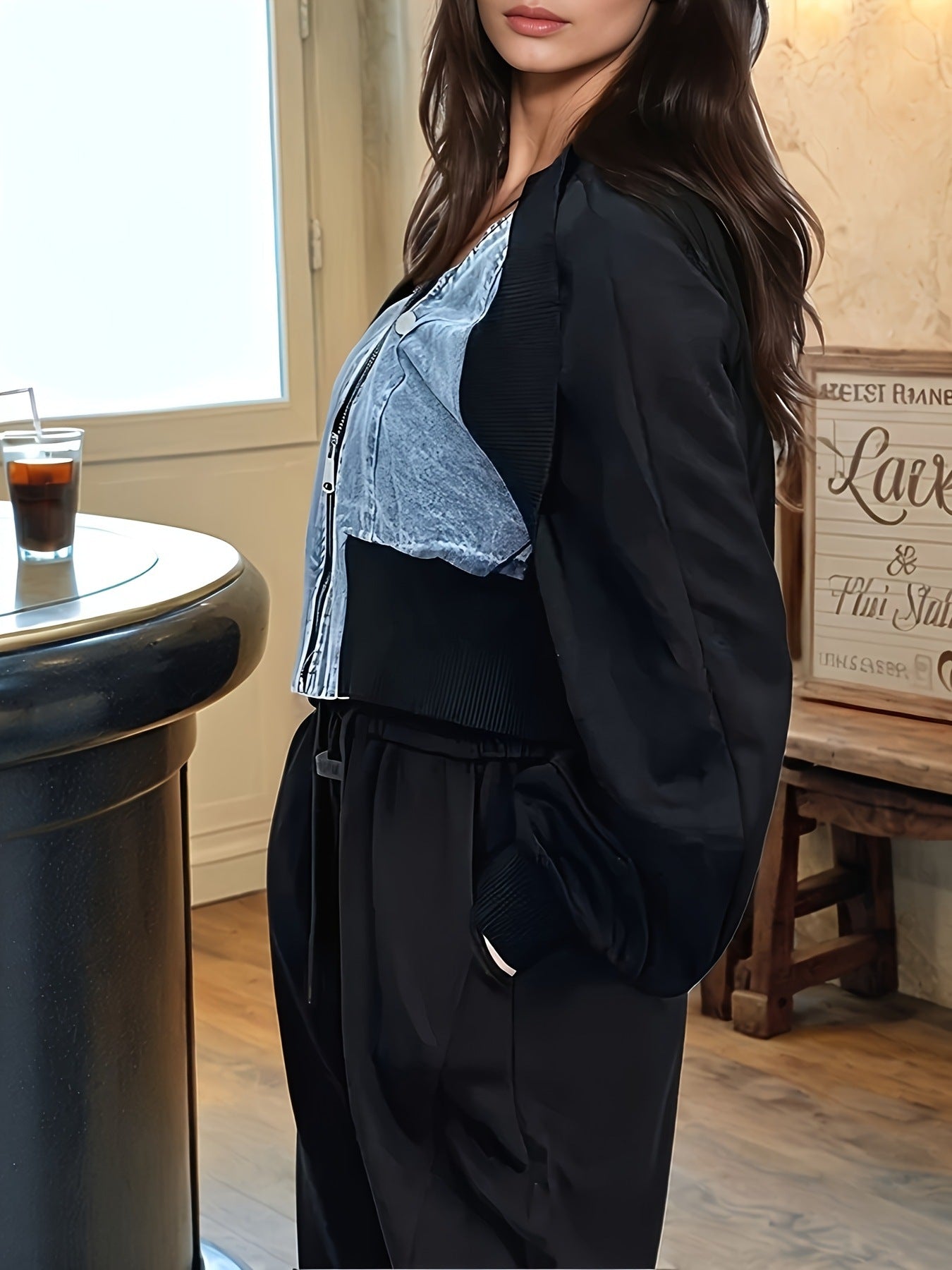 Puf Kollu Kot Panel İnce Ceket