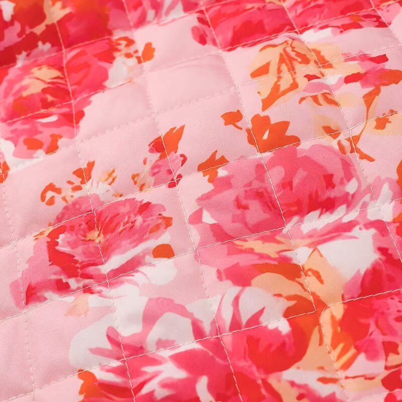 Yeşim Çiçekli Kapitone Ceket