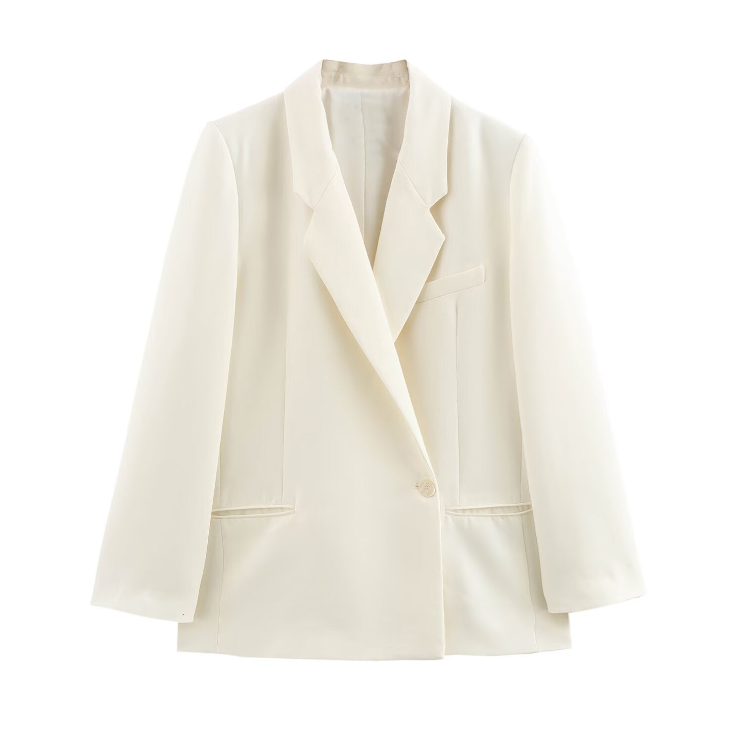 Ofis Stili Tek Düğmeli Ceket