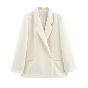 Ofis Stili Tek Düğmeli Ceket