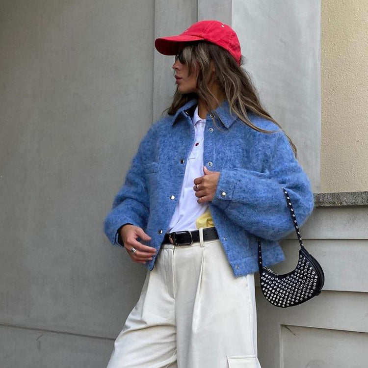 Düğme Klipsli Yaka Ceketi