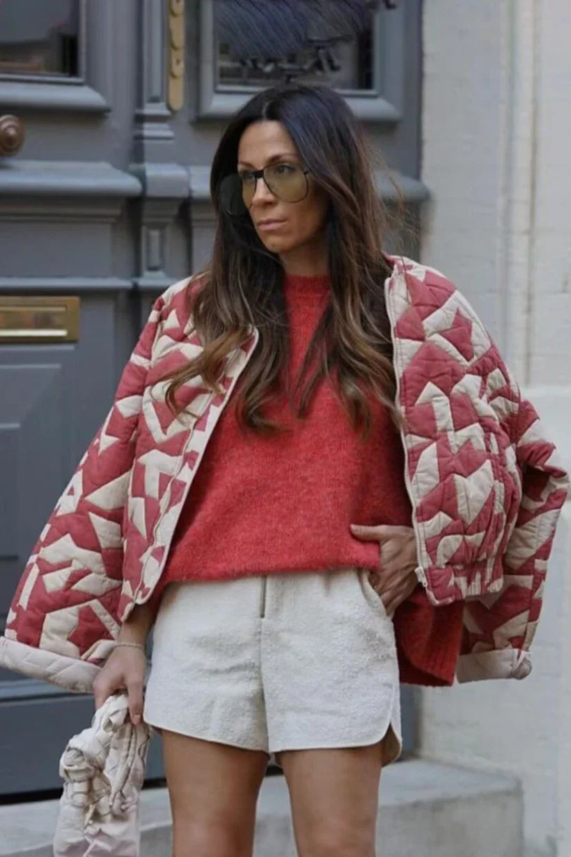 Patchwork Kapitone Ceket