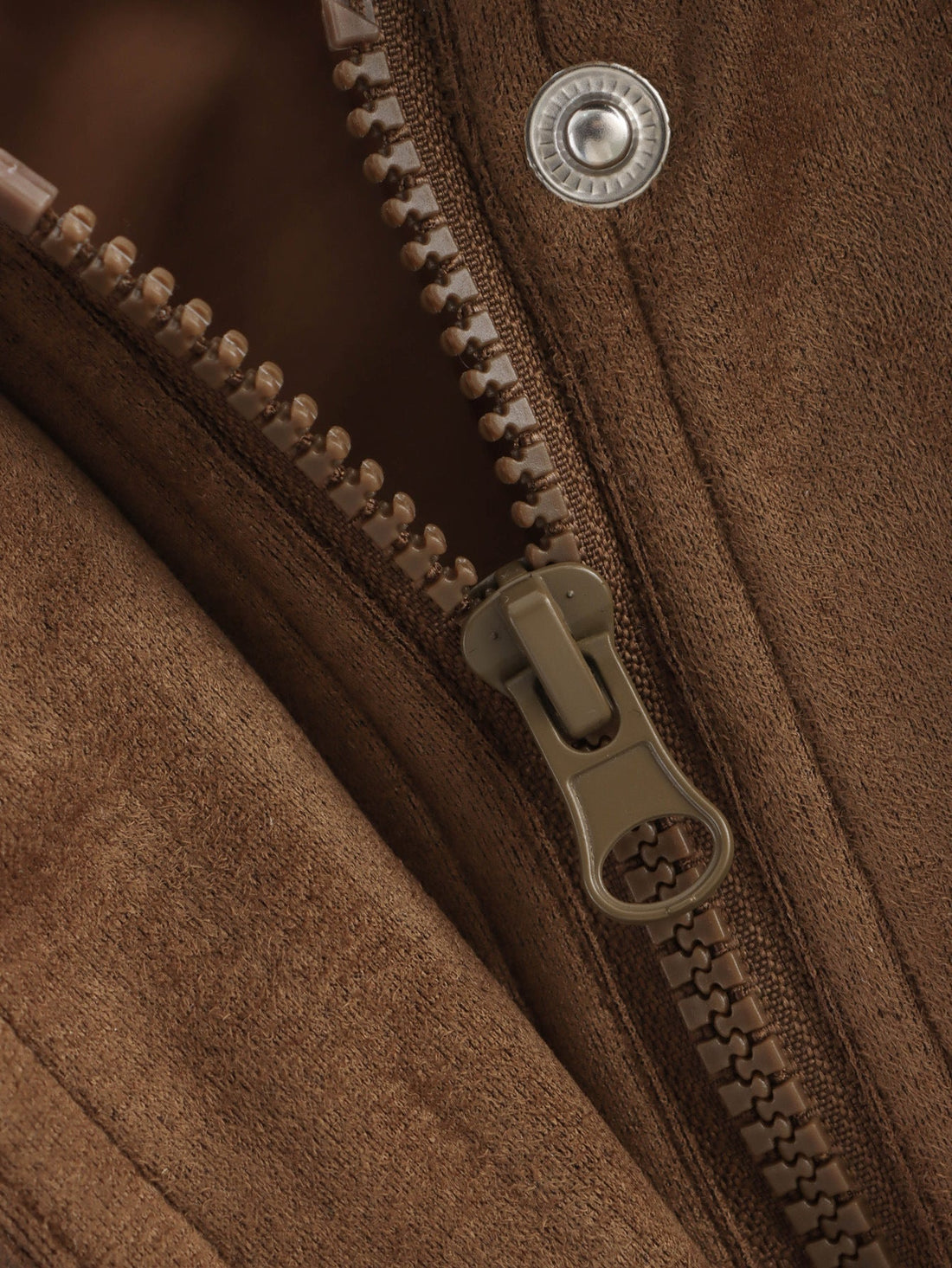 Cep Detaylı Kahverengi Süet Ceket