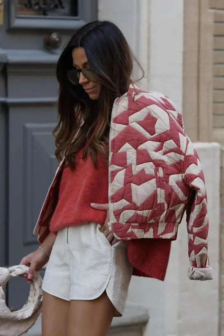 Patchwork Kapitone Ceket