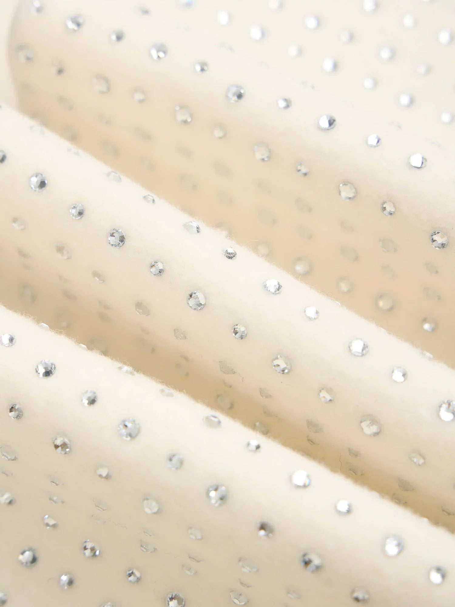 Kadın Yün Yaka Rhinestone Kırpılmış Kaban