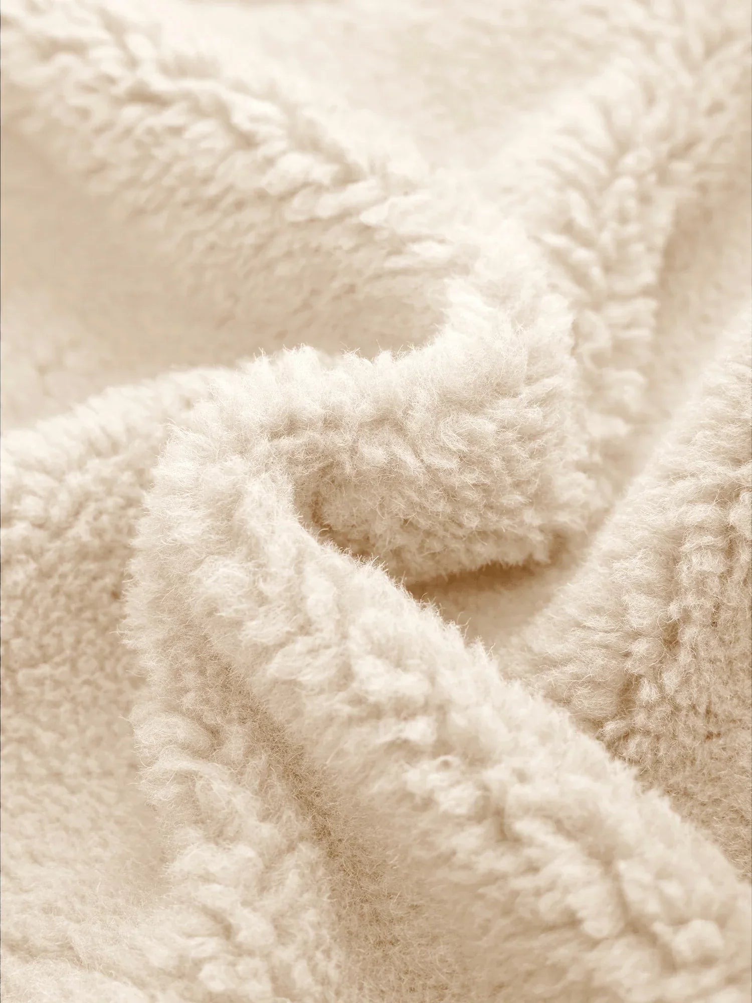 Yün Çentik Yaka Uzun Kollu Peluş Kaban