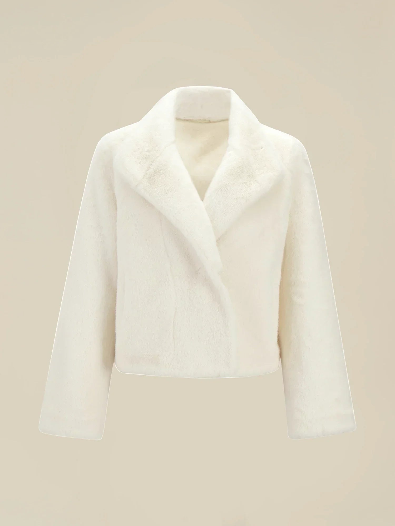 Kadın Yaka Çevre Dostu Kürk Kısa Kaban