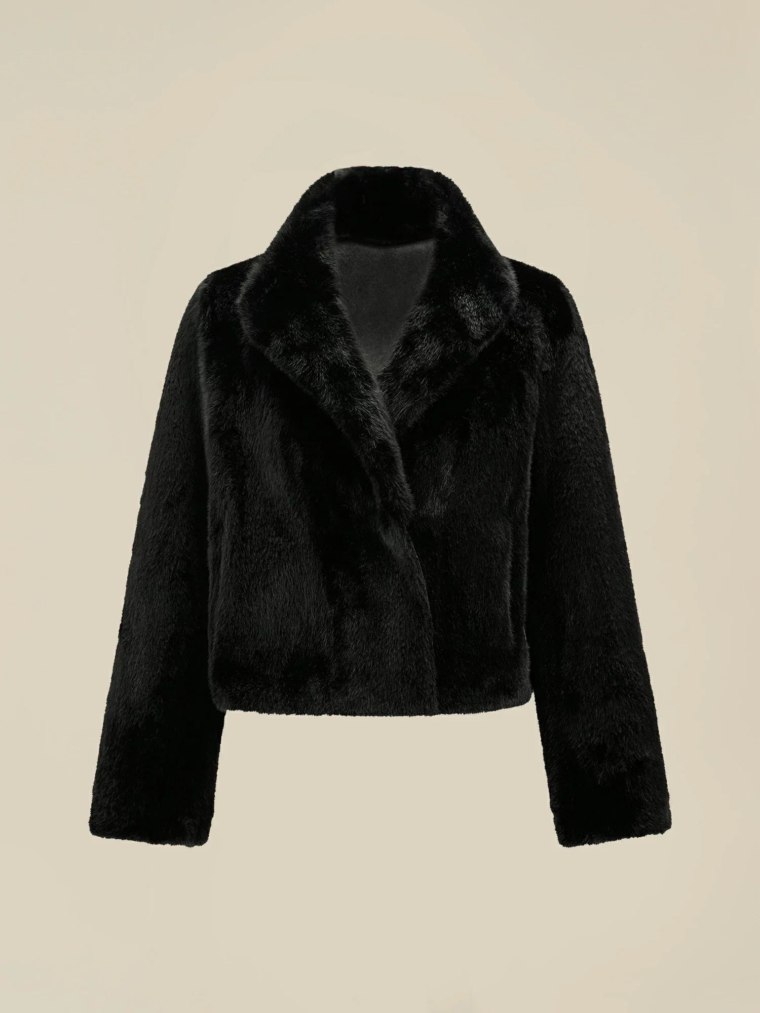 Kadın Yaka Çevre Dostu Kürk Kısa Kaban