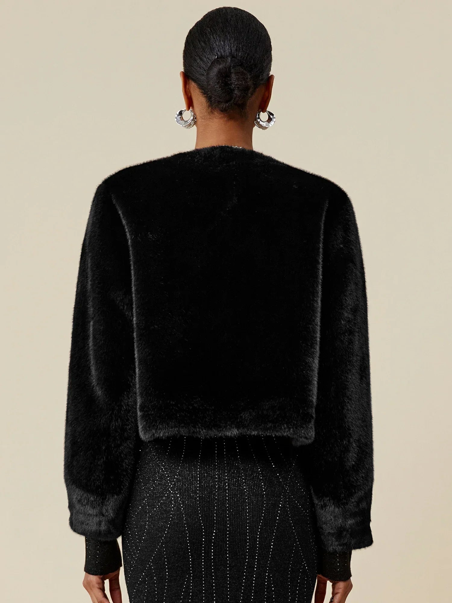 V Yaka Uzun Kollu Çevre Dostu Kürk Kısa Kaban