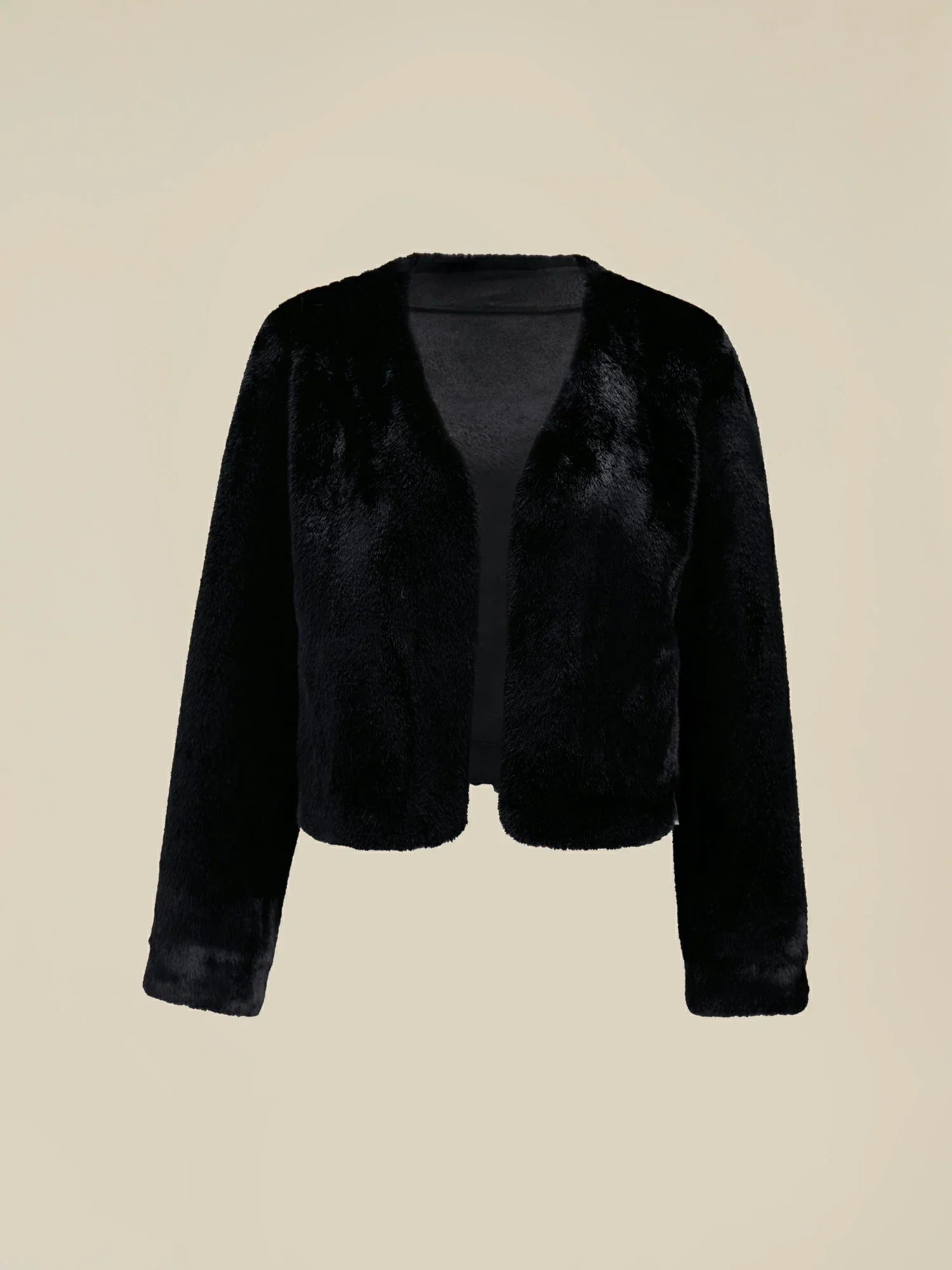 V Yaka Uzun Kollu Çevre Dostu Kürk Kısa Kaban