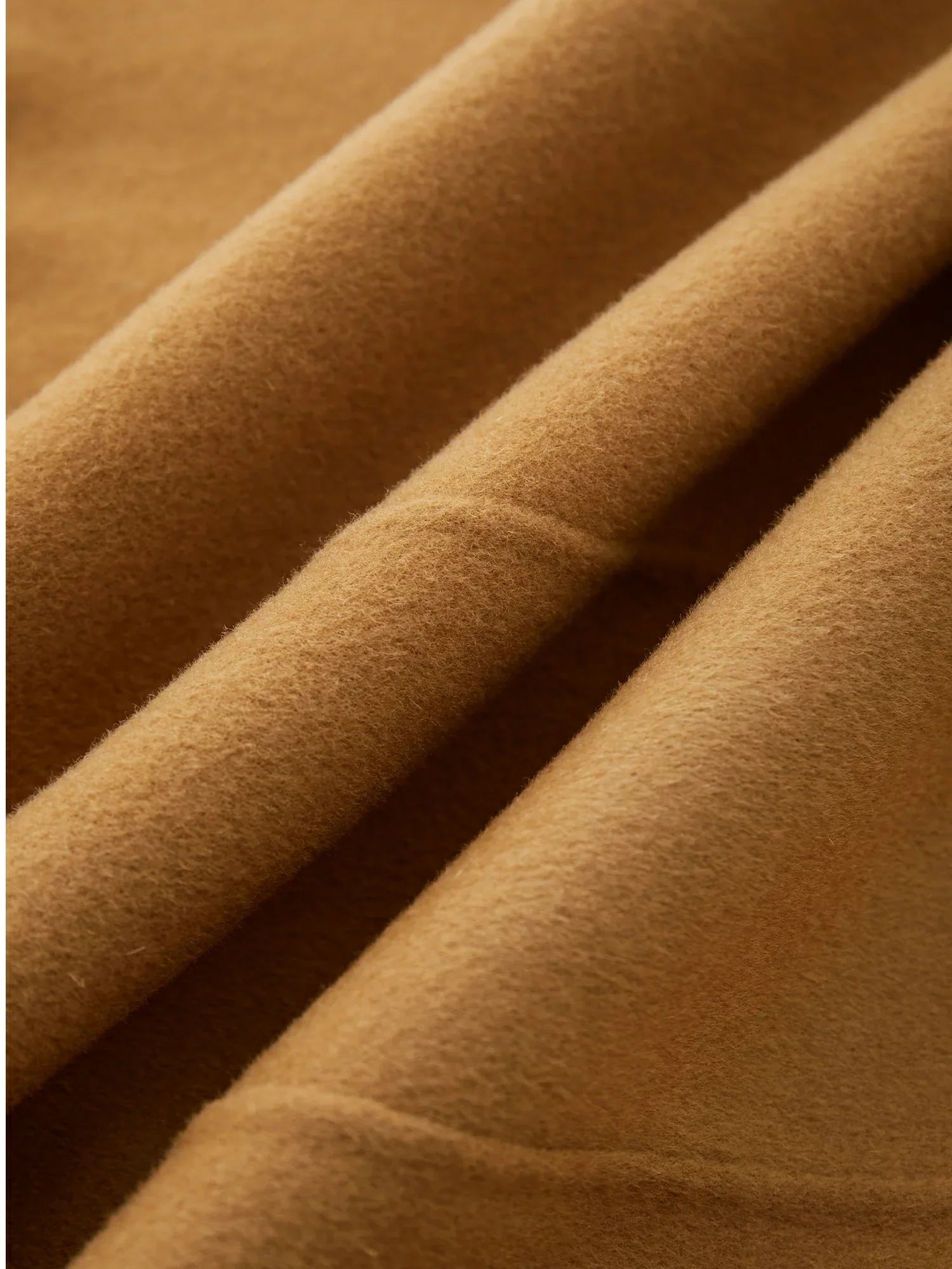 Yün Çentikli Yaka Klasik Kruvaze Kaban