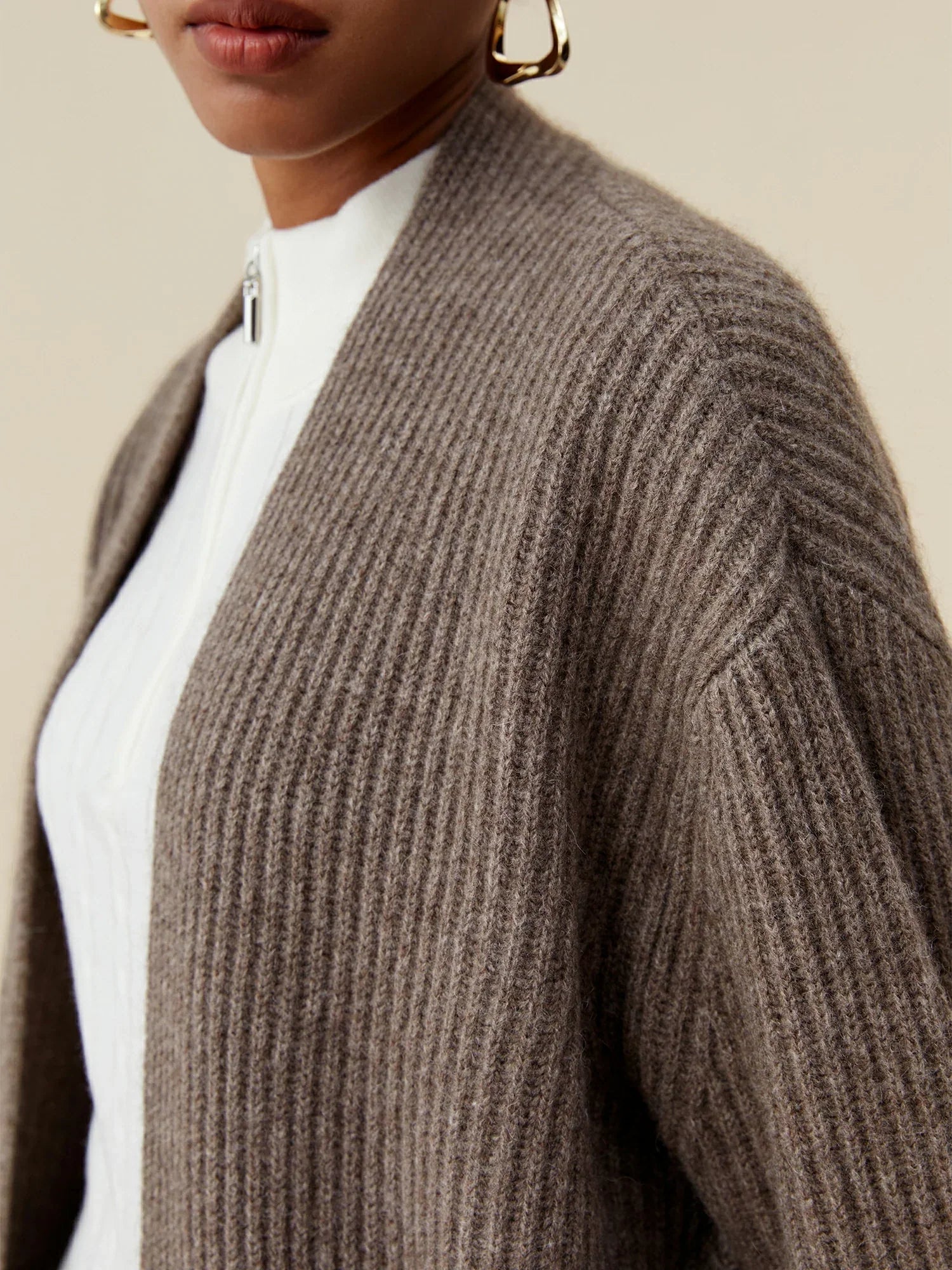 Kadın %79,5 Yakwool Uzun Kollu Hırka