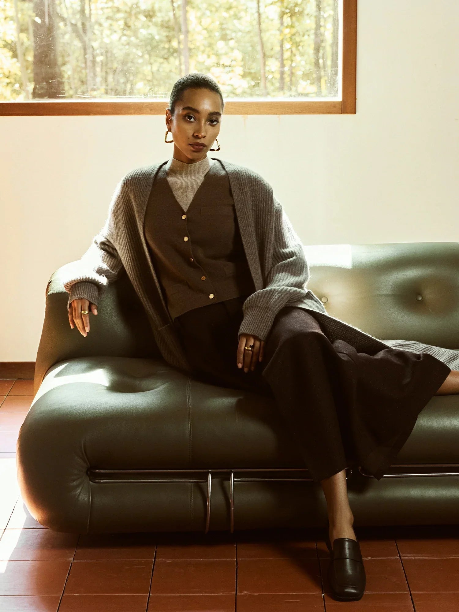 Kadın %79,5 Yakwool Uzun Kollu Hırka