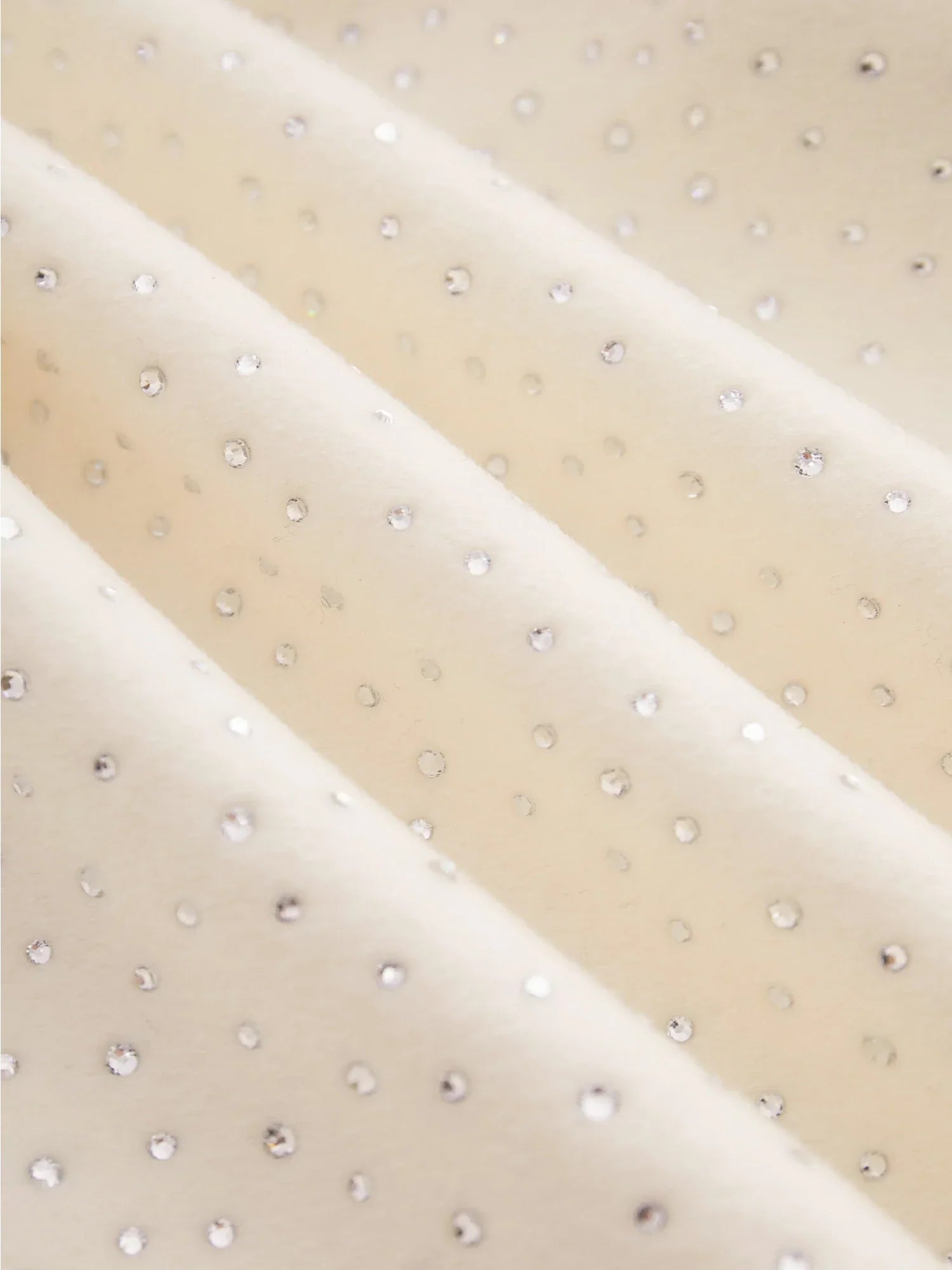 Yün Rhinestone Fermuarlı Uzun Kaban