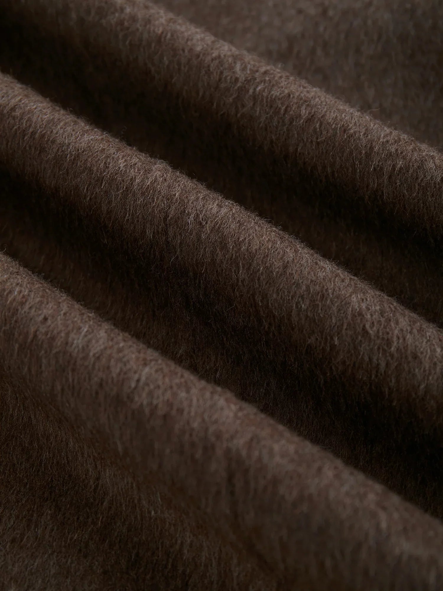 Yün Kapüşonlu Uzun Kollu Kaban