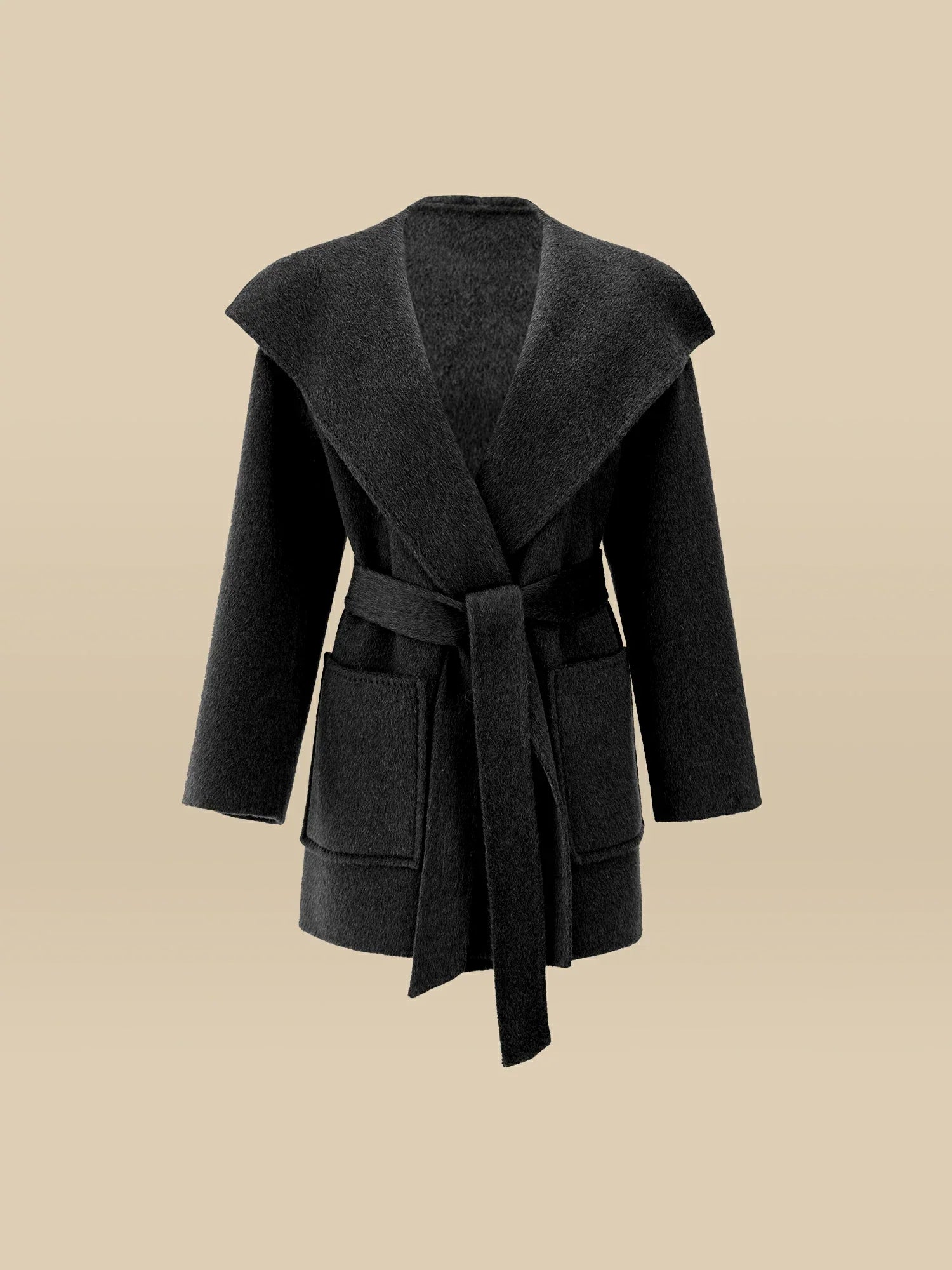 Yün Yaka Uzun Kollu Kaban