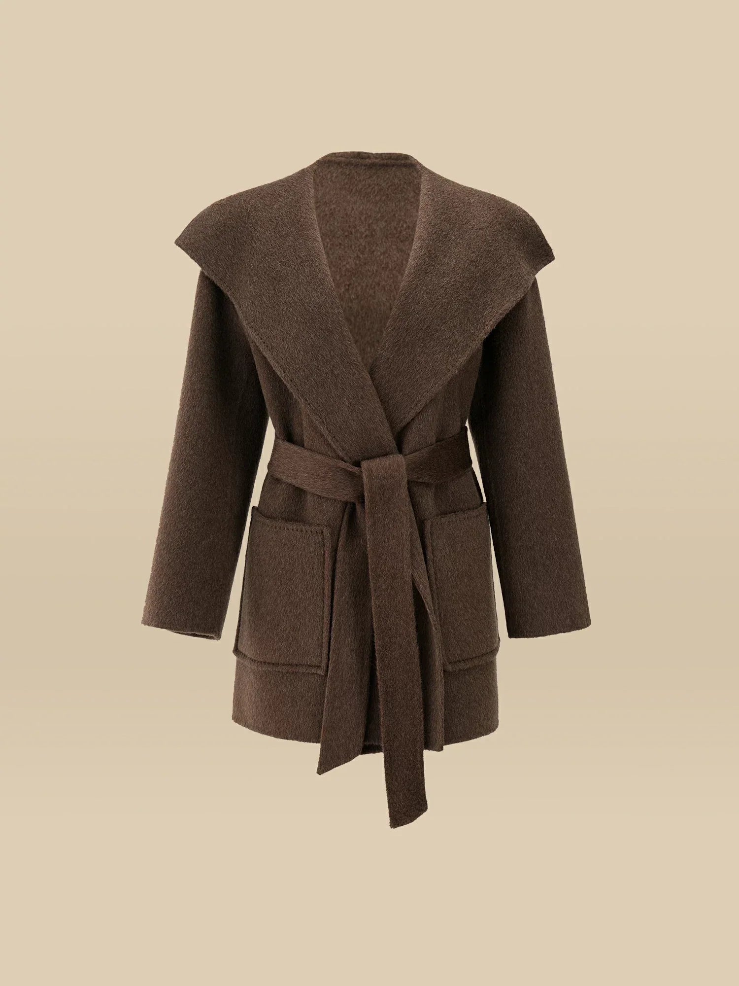 Yün Yaka Uzun Kollu Kaban