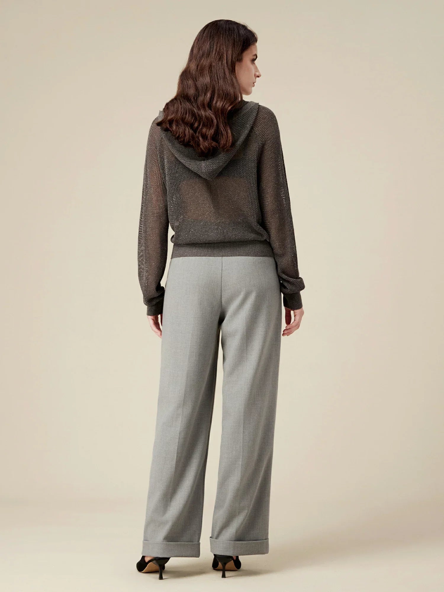 Keten & Lyocell Kapüşonlu Amoretu Hırka