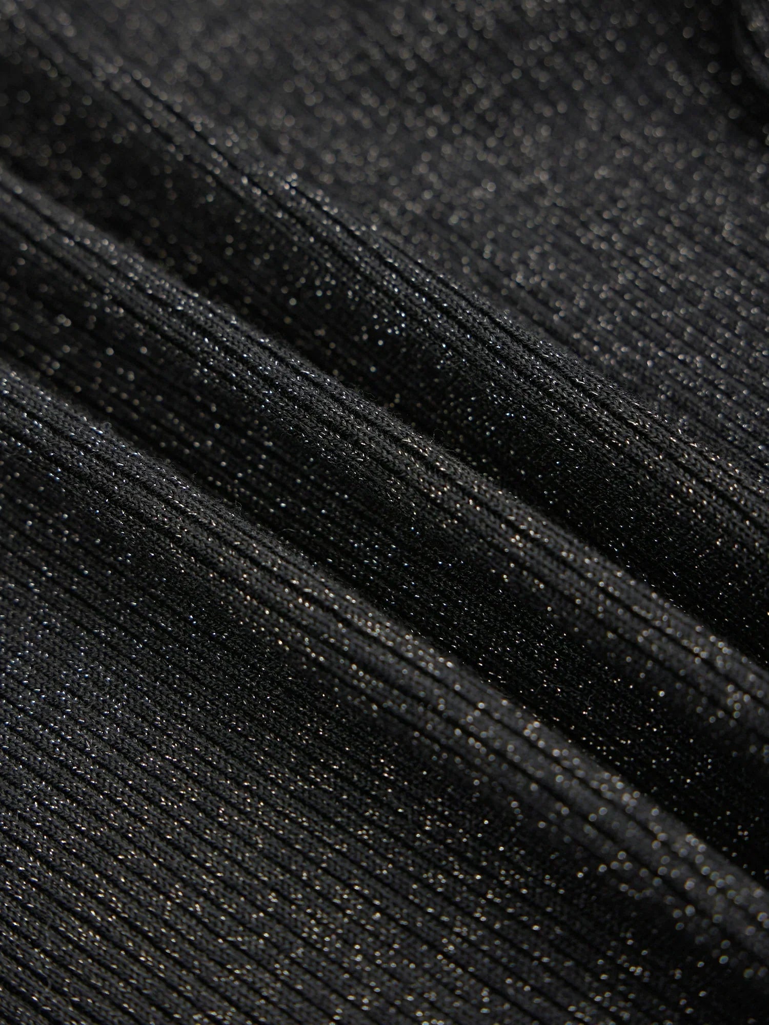 Amoretu Yün Altın Gümüş İplik Fermuarlı Kazak Ceket