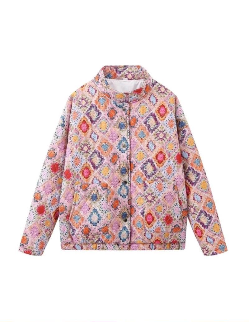 Renkli Kapitone Ceket