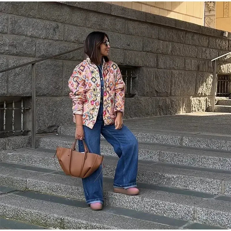 Renkli Kapitone Ceket