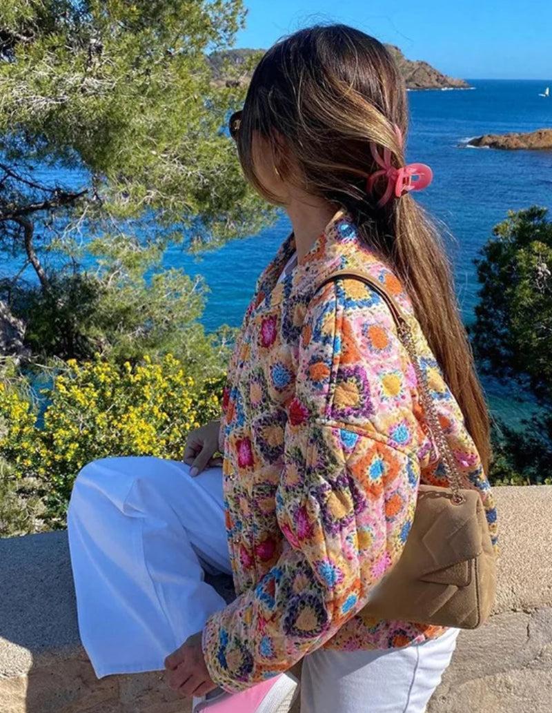 Renkli Kapitone Ceket