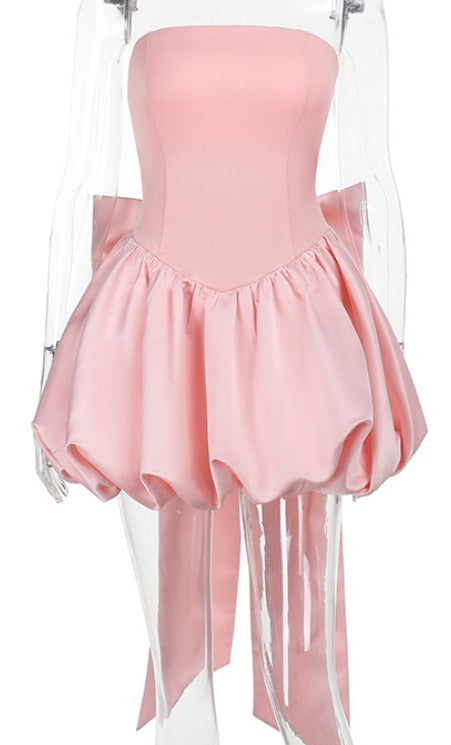 Lotus Mini Elbise - Pembe