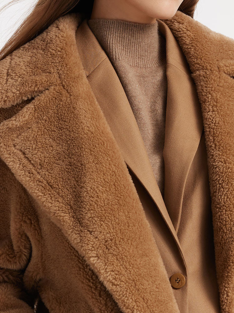 Kuzu Yünü Büyük Boy Teddy Mont